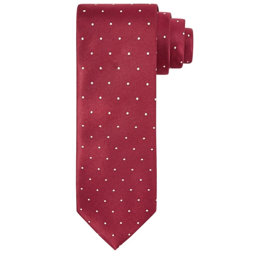 Tayion Mens Tie One Size Dark Red Kappa Alpha Polka Dot Necktie NWT